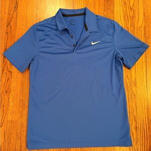 Nike Men’s Dri-Fit Polo, Blue Short-Sleeve